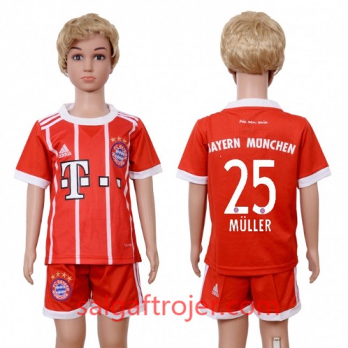 FC Bayern Munchen Fodboldtrøjer Thomas Muller 25 Børn Hjemmebanesæt 2017/18 Kort ærmer FC Bayern Munchen Fodboldtrøjer Thomas Muller 25 Børn Hjemmebanesæt 2017/18 Kort ærmer