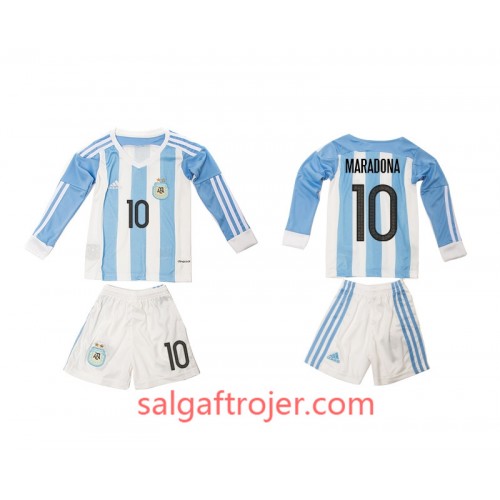Argentina Fodboldtrøjer Maradona 10 Børn Hjemmebanesæt 2016 Langærmet Argentina Fodboldtrøjer Maradona 10 Børn Hjemmebanesæt 2016 Langærmet