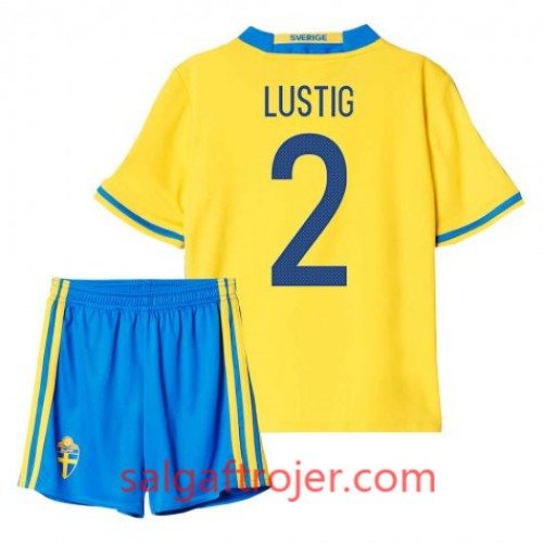 Sverige Fodboldtrøjer Lustig 2 Børn Hjemmebanesæt 2016 Kort ærmer Sverige Fodboldtrøjer Lustig 2 Børn Hjemmebanesæt 2016 Kort ærmer