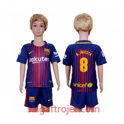 FC Barcelona Fodboldtrøjer Andres Iniesta 8 Børn Hjemmebanesæt 2017/18 Kort ærmer FC Barcelona Fodboldtrøjer Andres Iniesta 8 Børn Hjemmebanesæt 2017/18 Kort ærmer