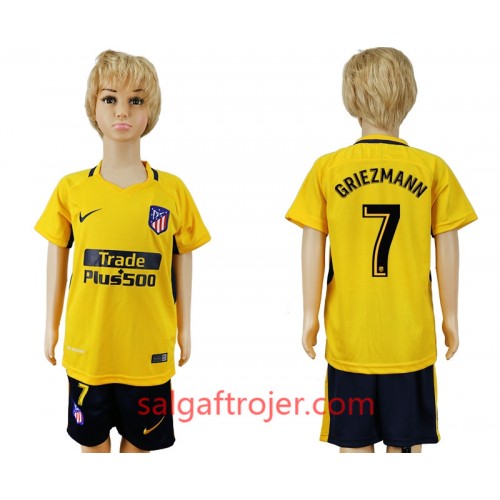 Atlético de Madrid Fodboldtrøjer Antoine Griezmann 7 Børn Udebanesæt 2017/18 Kort ærmer Atlético de Madrid Fodboldtrøjer Antoine Griezmann 7 Børn Udebanesæt 2017/18 Kort ærmer