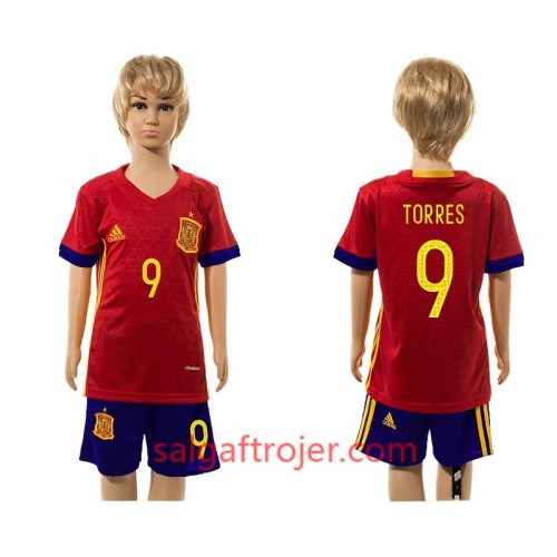 Spanien Fodboldtrøjer Torres 9 Børn Hjemmebanesæt 2016 Kort ærmer Spanien Fodboldtrøjer Torres 9 Børn Hjemmebanesæt 2016 Kort ærmer