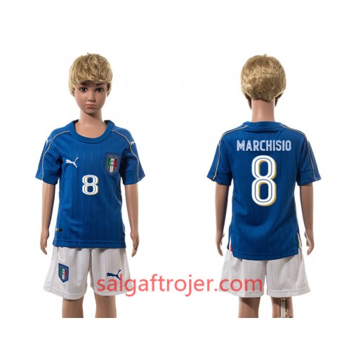 Italien Fodboldtrøjer Marchisio 8 Børn Hjemmebanesæt 2016 Kort ærmer Italien Fodboldtrøjer Marchisio 8 Børn Hjemmebanesæt 2016 Kort ærmer