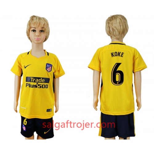 Atlético de Madrid Fodboldtrøjer Koke 6 Børn Udebanesæt 2017/18 Kort ærmer Atlético de Madrid Fodboldtrøjer Koke 6 Børn Udebanesæt 2017/18 Kort ærmer
