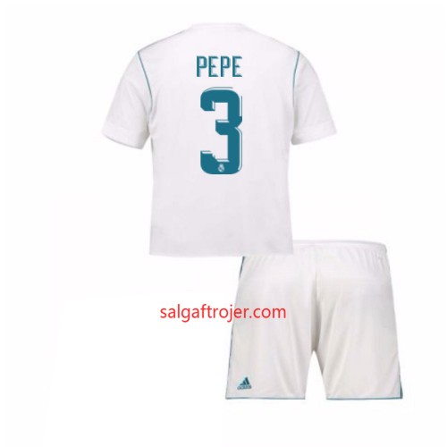 Real Madrid Fodboldtrøjer Pepe 3 Børn Hjemmebanesæt 2017/18 Kort ærmer Real Madrid Fodboldtrøjer Pepe 3 Børn Hjemmebanesæt 2017/18 Kort ærmer