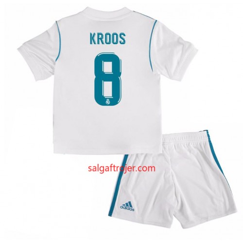 Real Madrid Fodboldtrøjer Toni Kroos 8 Børn Hjemmebanesæt 2017/18 Kort ærmer Real Madrid Fodboldtrøjer Toni Kroos 8 Børn Hjemmebanesæt 2017/18 Kort ærmer
