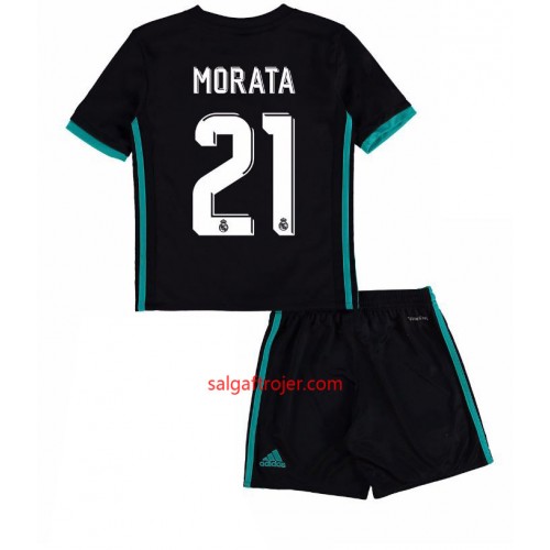 Real Madrid Fodboldtrøjer Alvaro Morata 21 Børn Udebanesæt 2017/18 Kort ærmer Real Madrid Fodboldtrøjer Alvaro Morata 21 Børn Udebanesæt 2017/18 Kort ærmer
