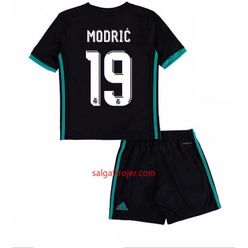 Real Madrid Fodboldtrøjer Luka Modric 19 Børn Udebanesæt 2017/18 Kort ærmer Real Madrid Fodboldtrøjer Luka Modric 19 Børn Udebanesæt 2017/18 Kort ærmer